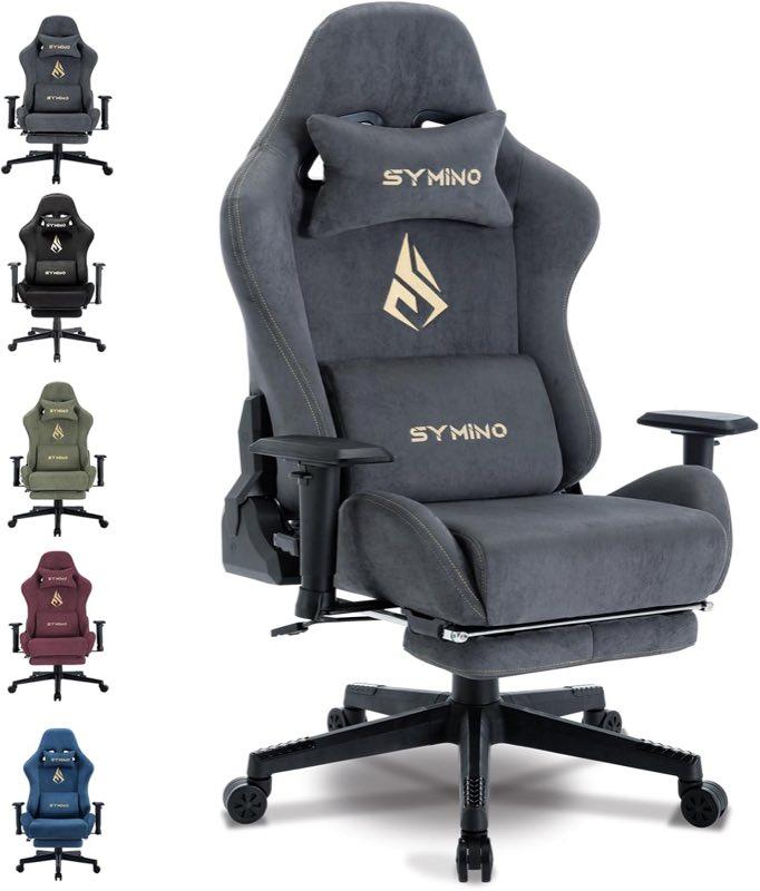 Symino Symino Gaming Stuhl Stoff Grau