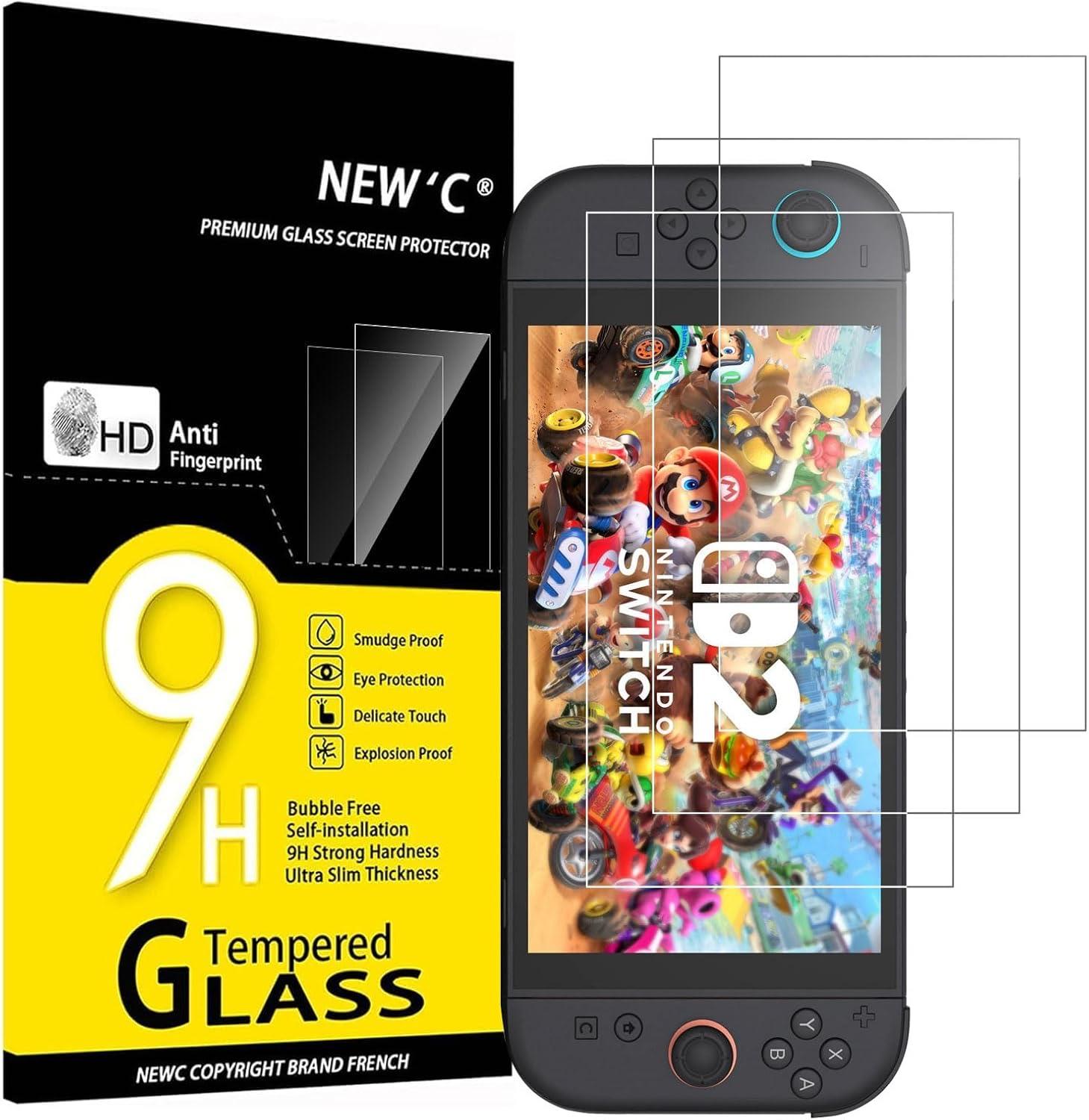 NEW'C Schutzfolie für Nintendo Switch 2 für Panzerglas