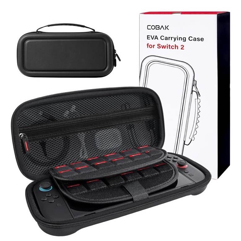 CoBak Tragetasche für Nintendo Switch 2 (2025), Schwarz