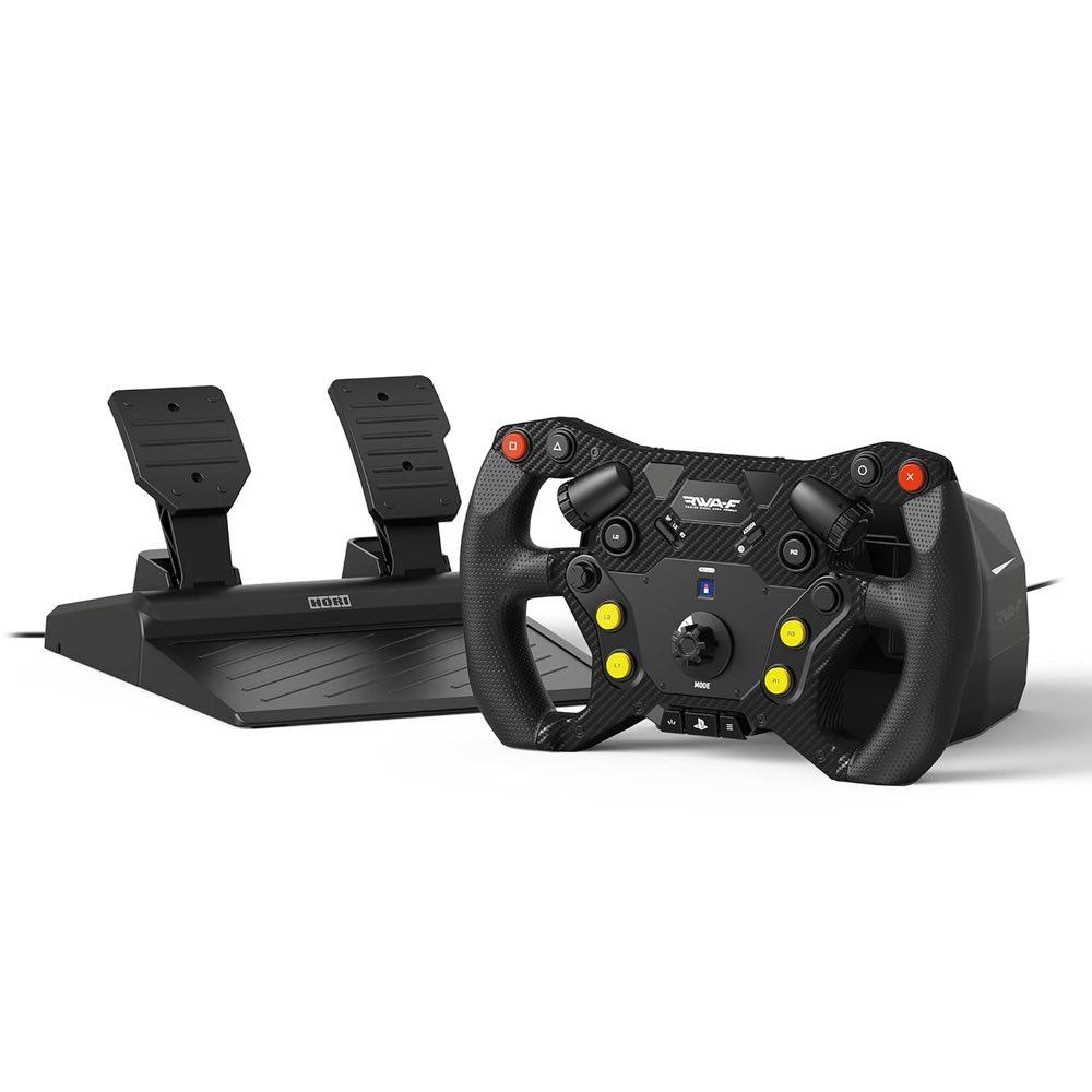HORI RWA-F: Racing Wheel Apex Formula, Lenkrad mit Pedalen in Formulaform für Playstation 5, PlayStation 4 und PC