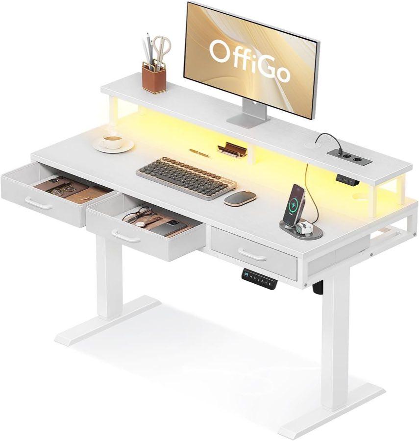 OffiGo Schreibtisch mit Schubladen 120 cm