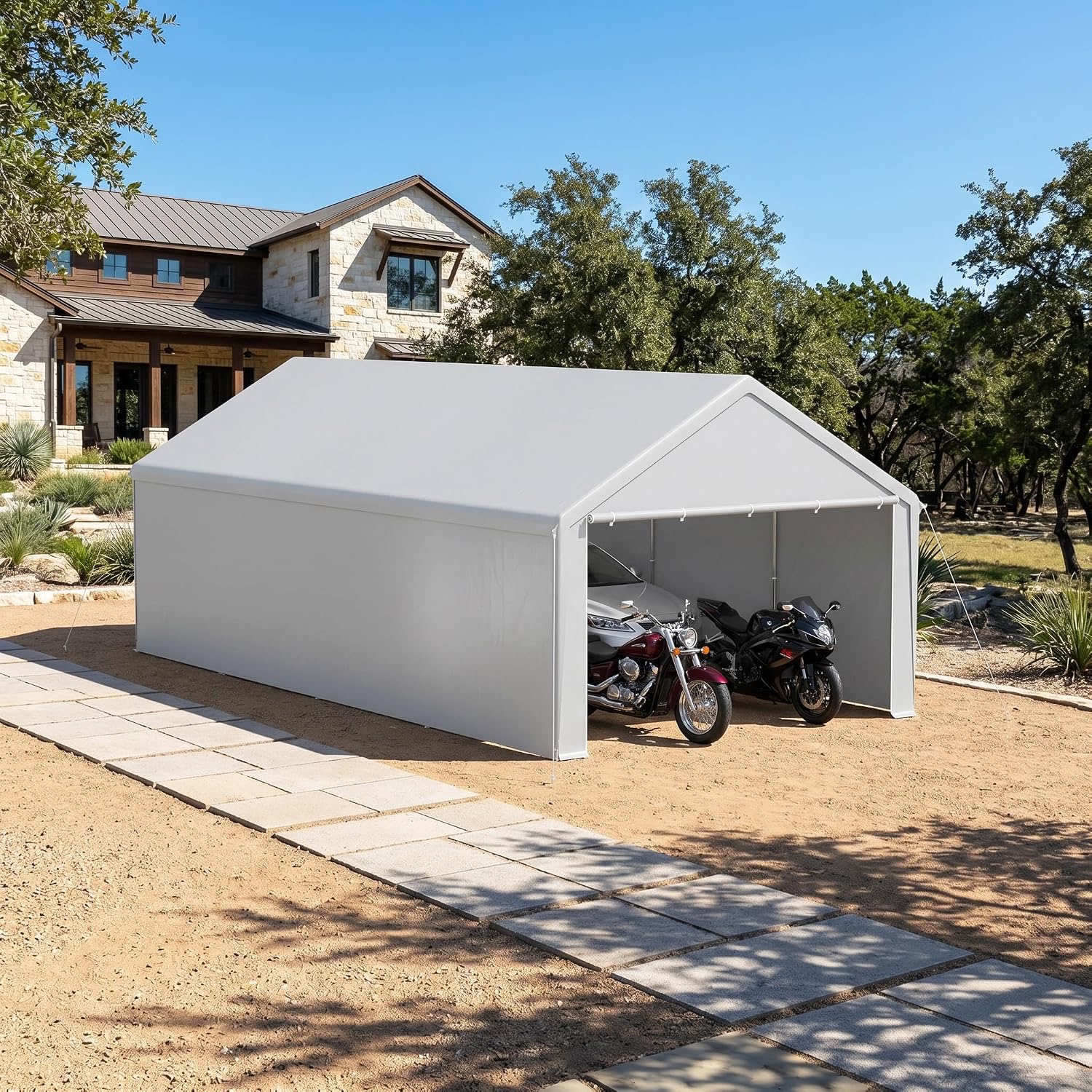 VA-Cerulean Zeltgarage 4×8 m