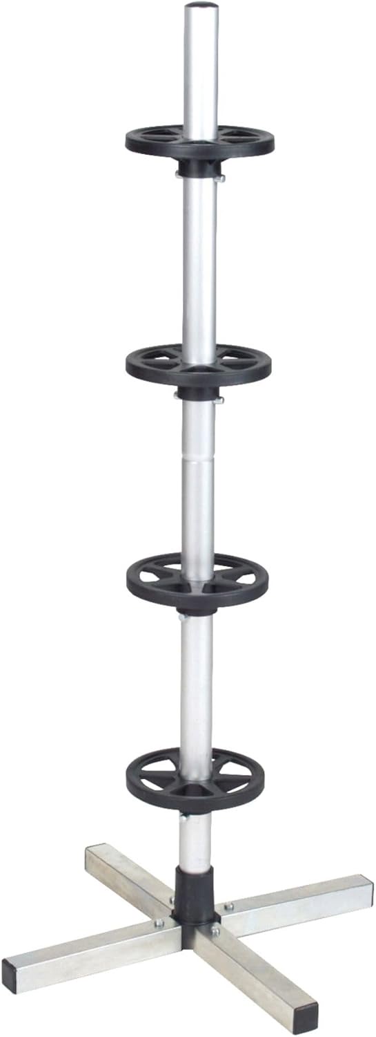 cartrend Felgenbaum, für mehr Platz in der Garage, mittels Stecksystem aufgebaut, Reifenständer für die Lagerung von 4 Autoreifen mit Felgen, bis Reifenbreite 225 mm