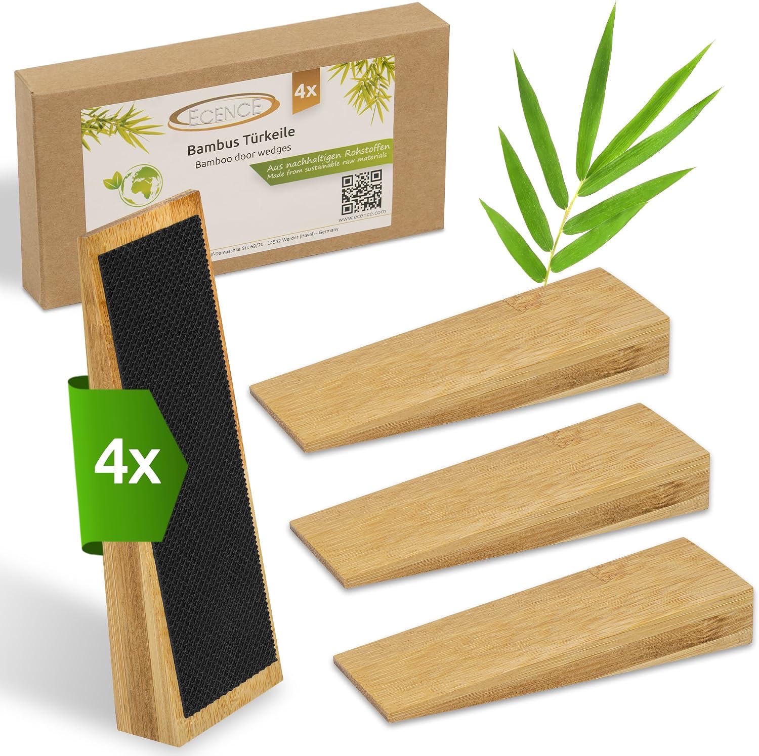 ECENCE Bambus-Türkeil 4er-Set