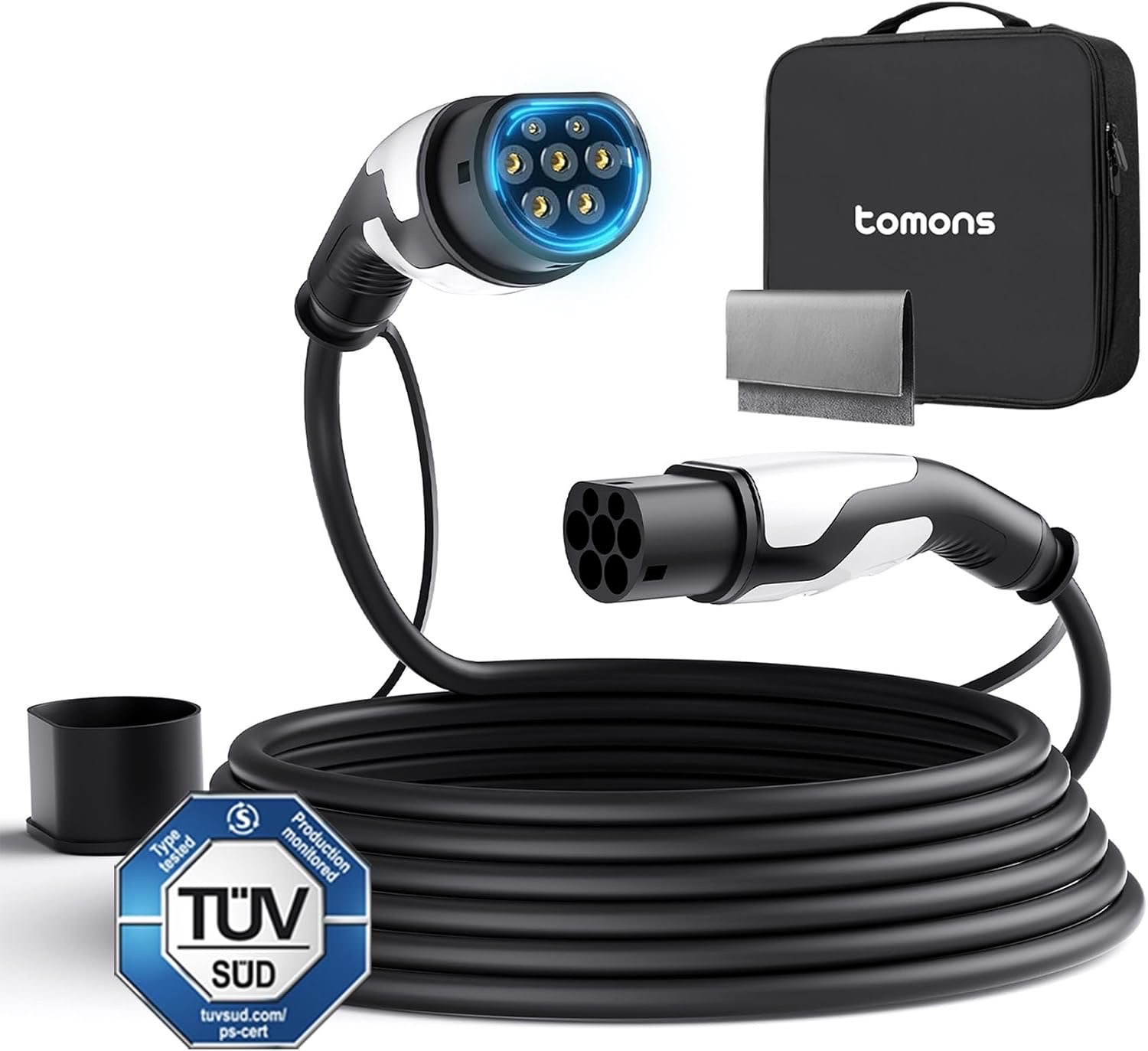 tomons Typ 2 Ladekabel 22 kW, 5 m