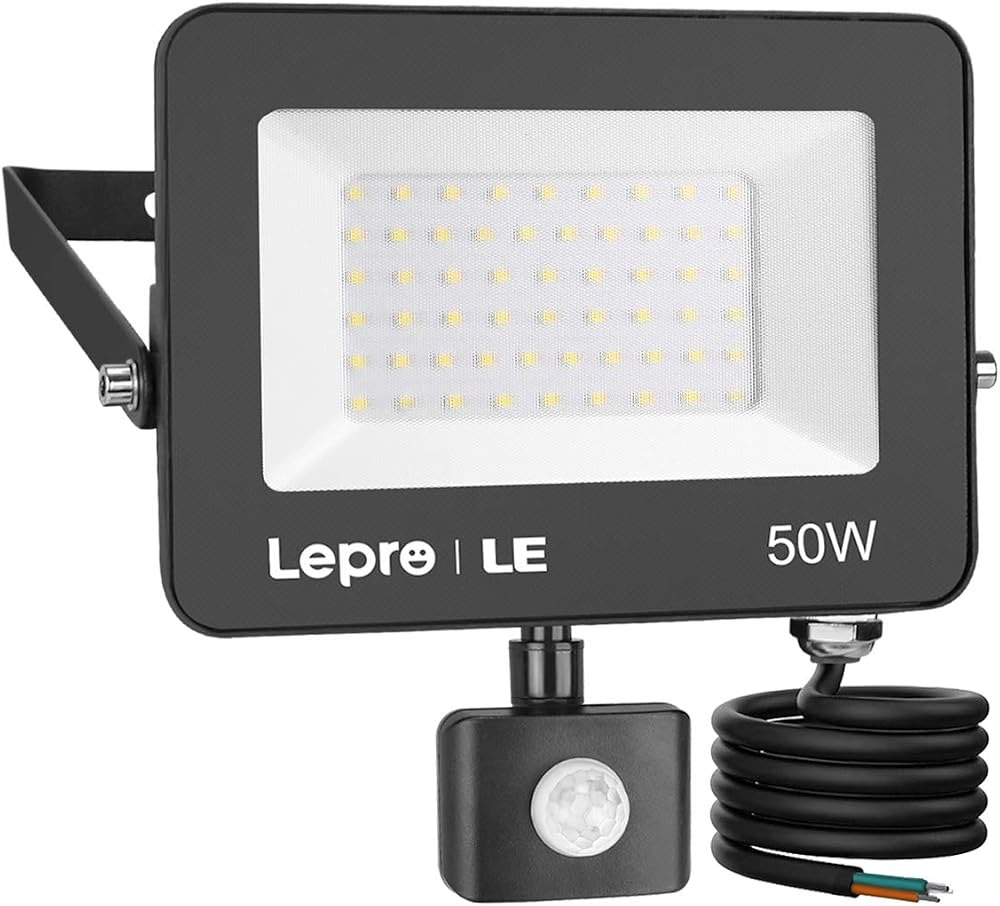 Lepro 50W LED-Strahler mit Bewegungsmelder, 4200 lm