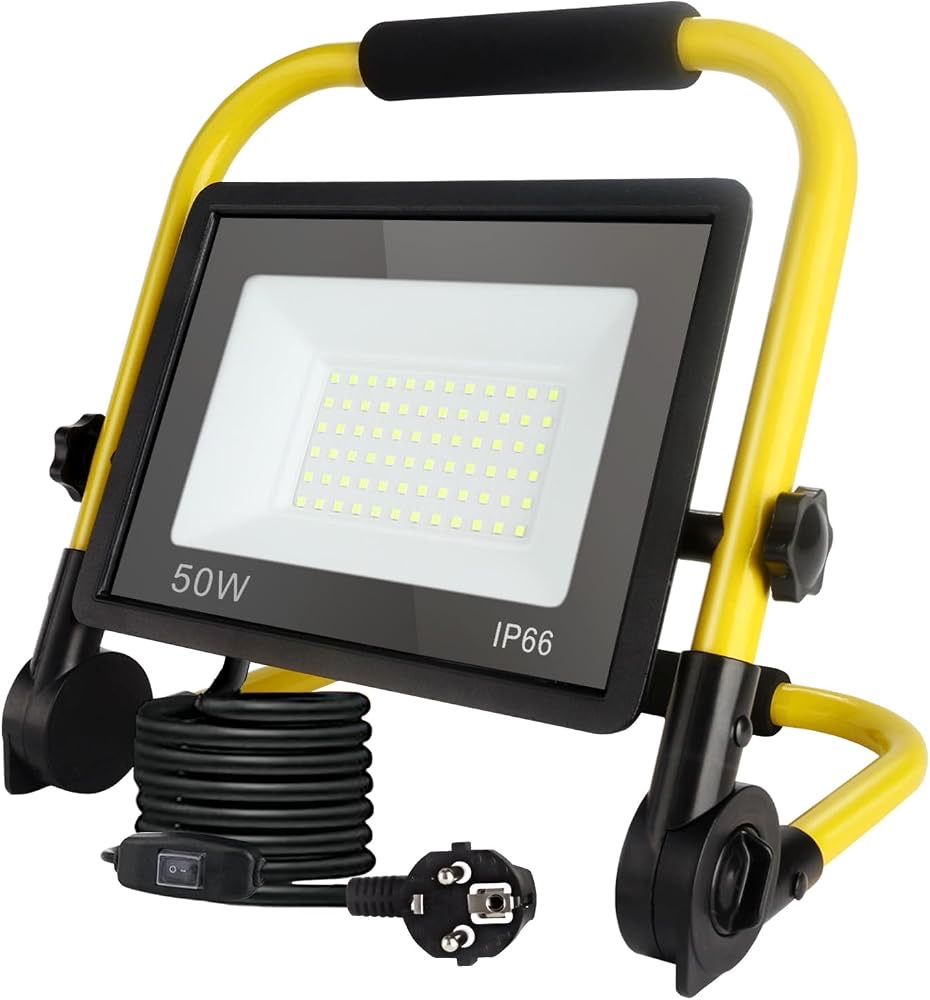 Fynokst 50W LED-Bauscheinwerfer 5400 lm IP66