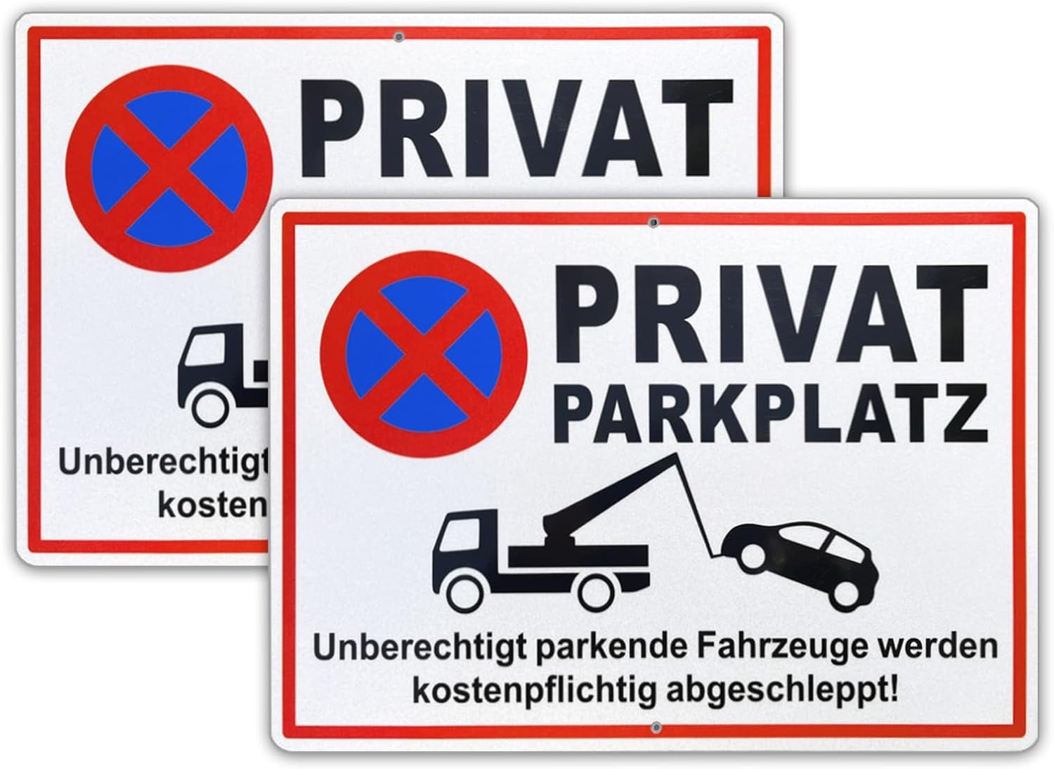 Lenzwan Privatparkplatz-Schild 2er reflektierend
