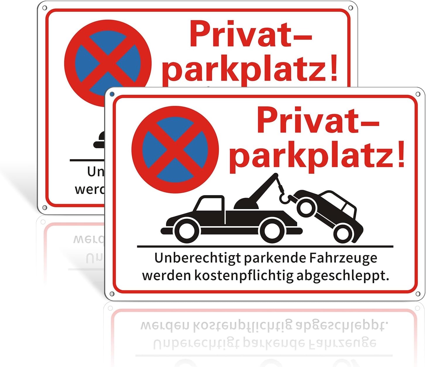 Soserkouer Privatparkplatz-Schild 2er reflektierend