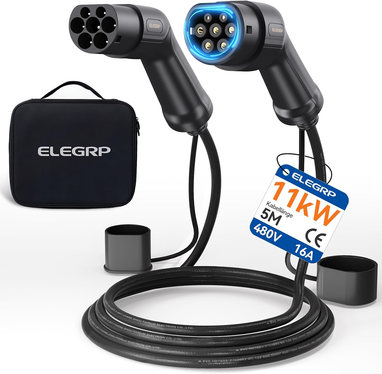 ELEGRP Typ 2 Ladekabel 11 kW 5 m