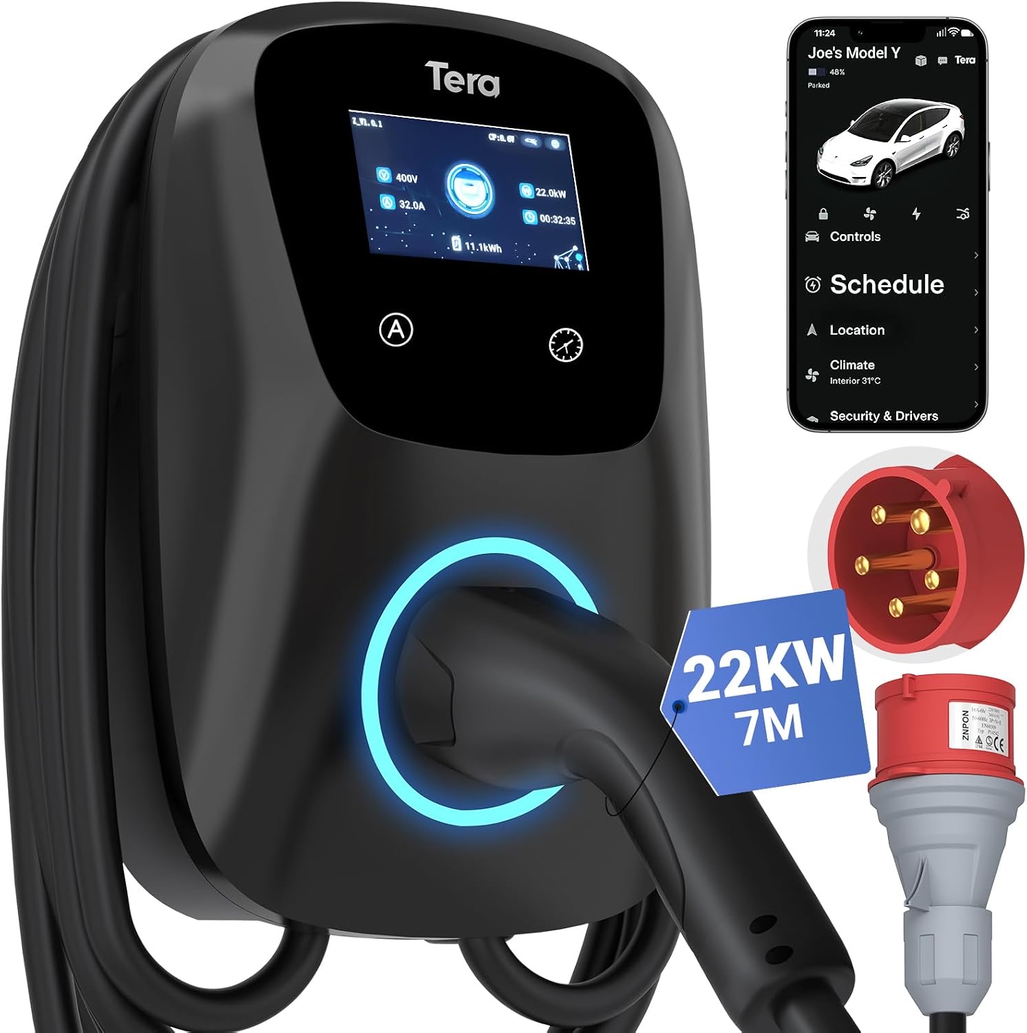 Tera Tera Wallbox 22 kW (7 m) - Produktbild