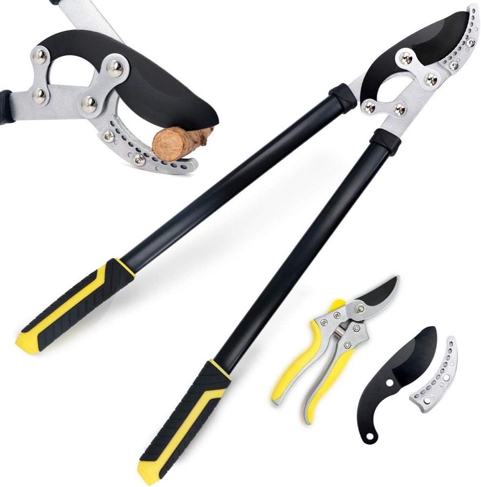Jardineer Amboss-Astscheren-Set mit Ersatzklinge