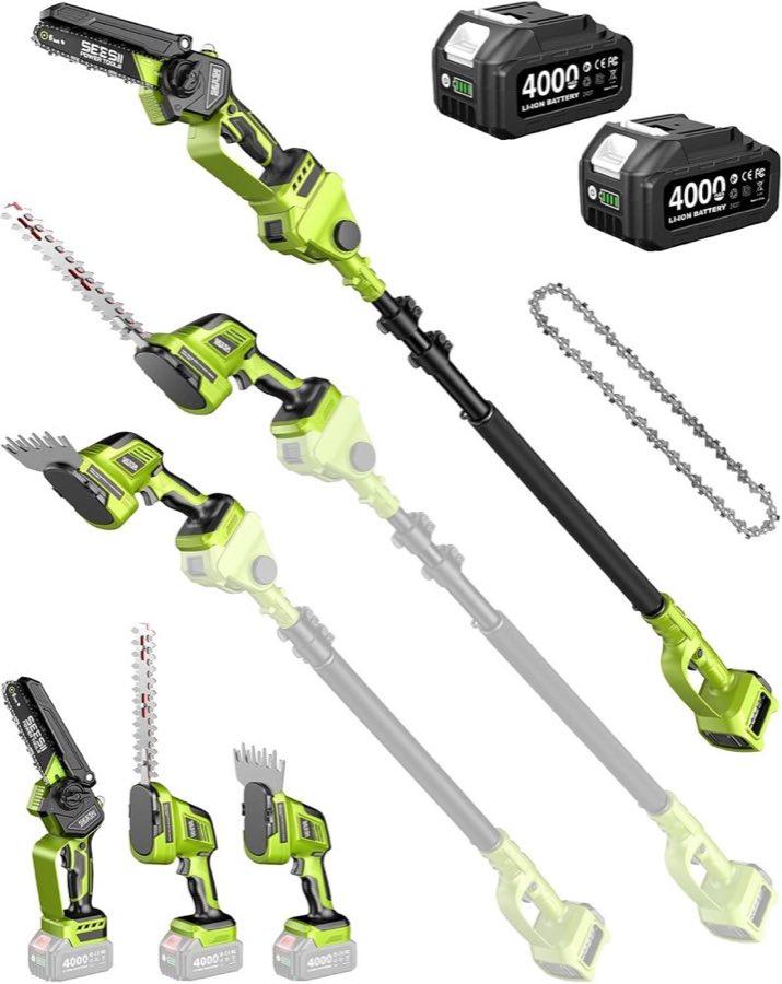 Supstable 6-in-1 Mini-Kettensäge & Heckenschere Combo