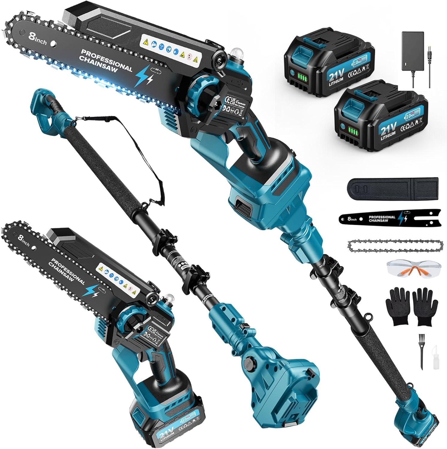 RINOXAR 2-in-1 Mini-Kettensäge 8 Zoll
