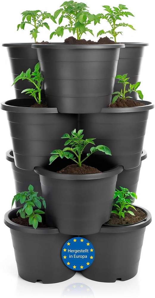 BigDean 4er-Set Pflanztürme stapelbar 42 × 42 × 70 cm