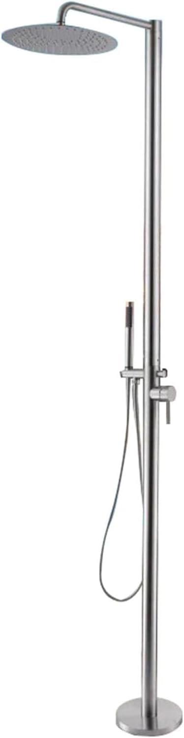 Edelstahl-Standdusche Chrome Kopf + Hand