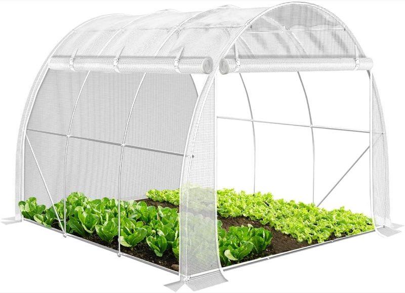 VOUNOT Foliengewächshaus 3×2×2 m (aufrollbare Seiten)