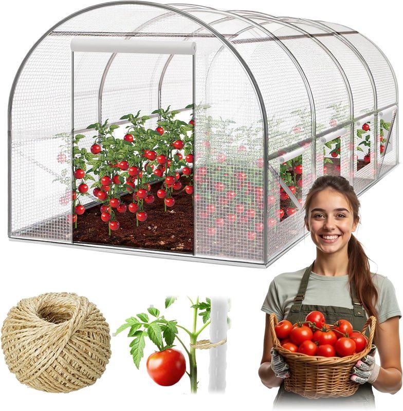 Plonos Folientunnel 2×4,5×2 m (9 m², weiß)