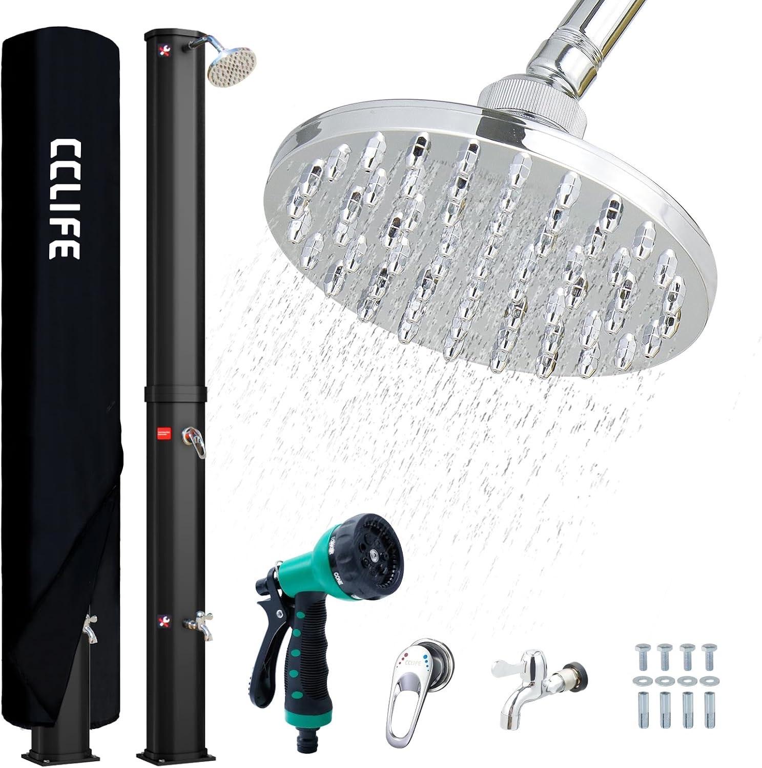 CCLIFE Solardusche 40 L mit Handbrause