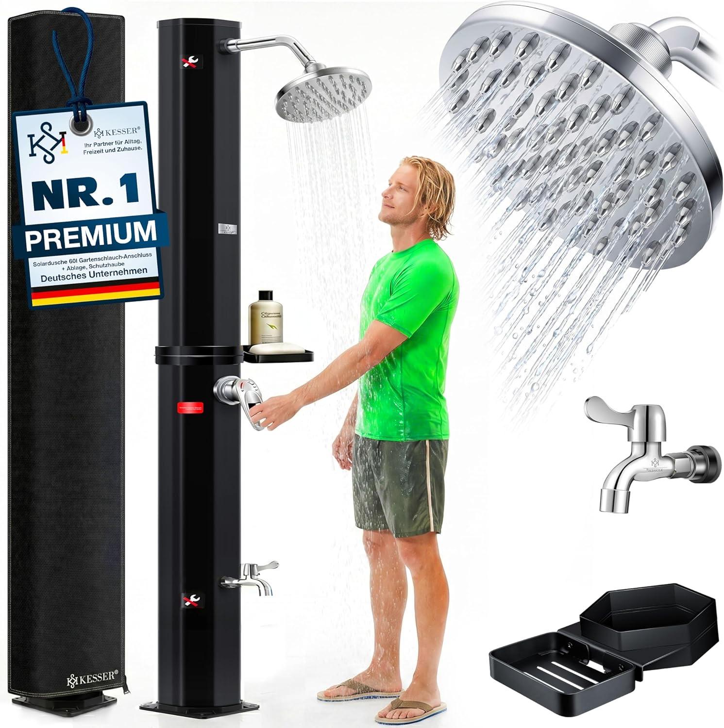 KESSER Solardusche 60 L mit Schutzhaube