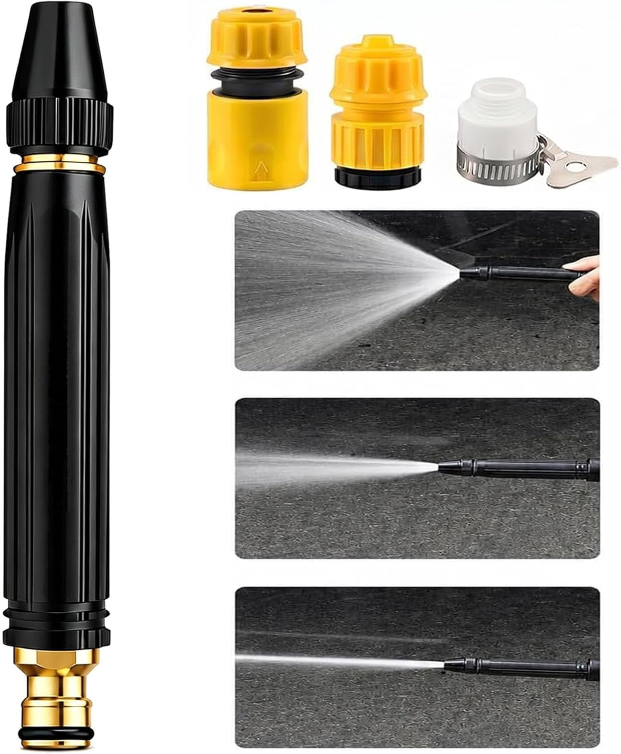 Pipihome Hochdruckpistole Edelstahl-Look