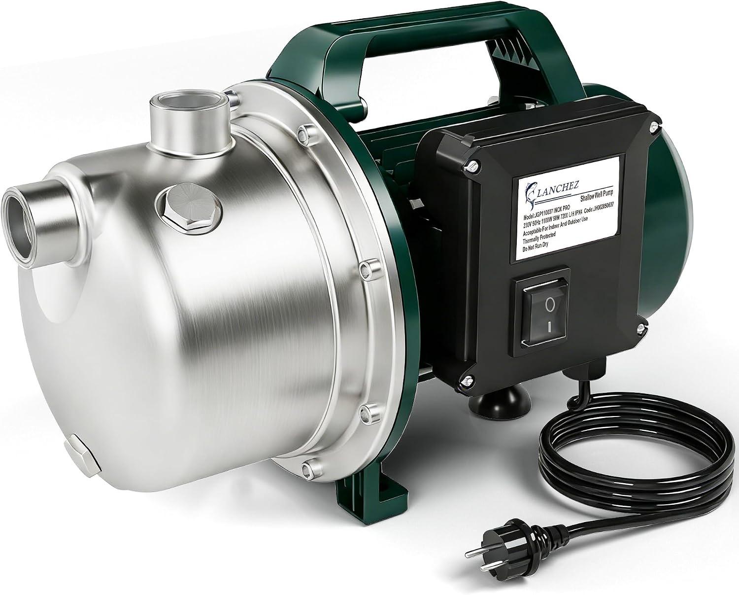 LANCHEZ Gartenpumpe 7200 l/h 1100 W