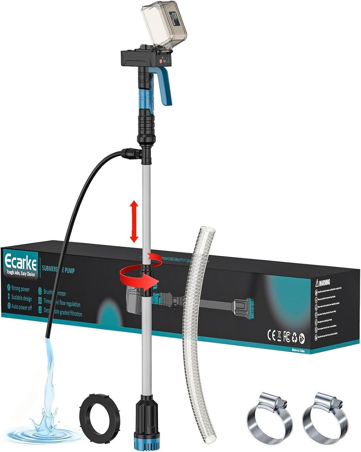 Ecarke Akku-Regenfasspumpe Makita 18V