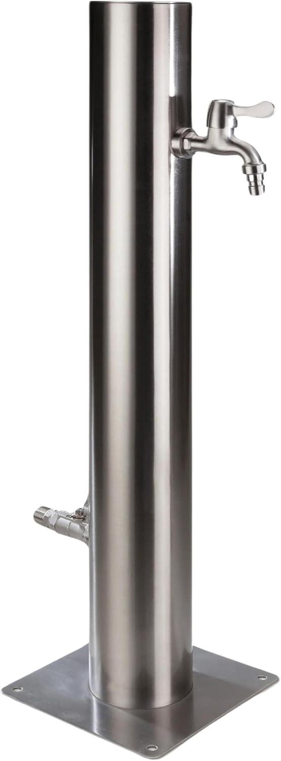 UPP Wasserzapfsäule Edelstahl 2 Auslaufhähne