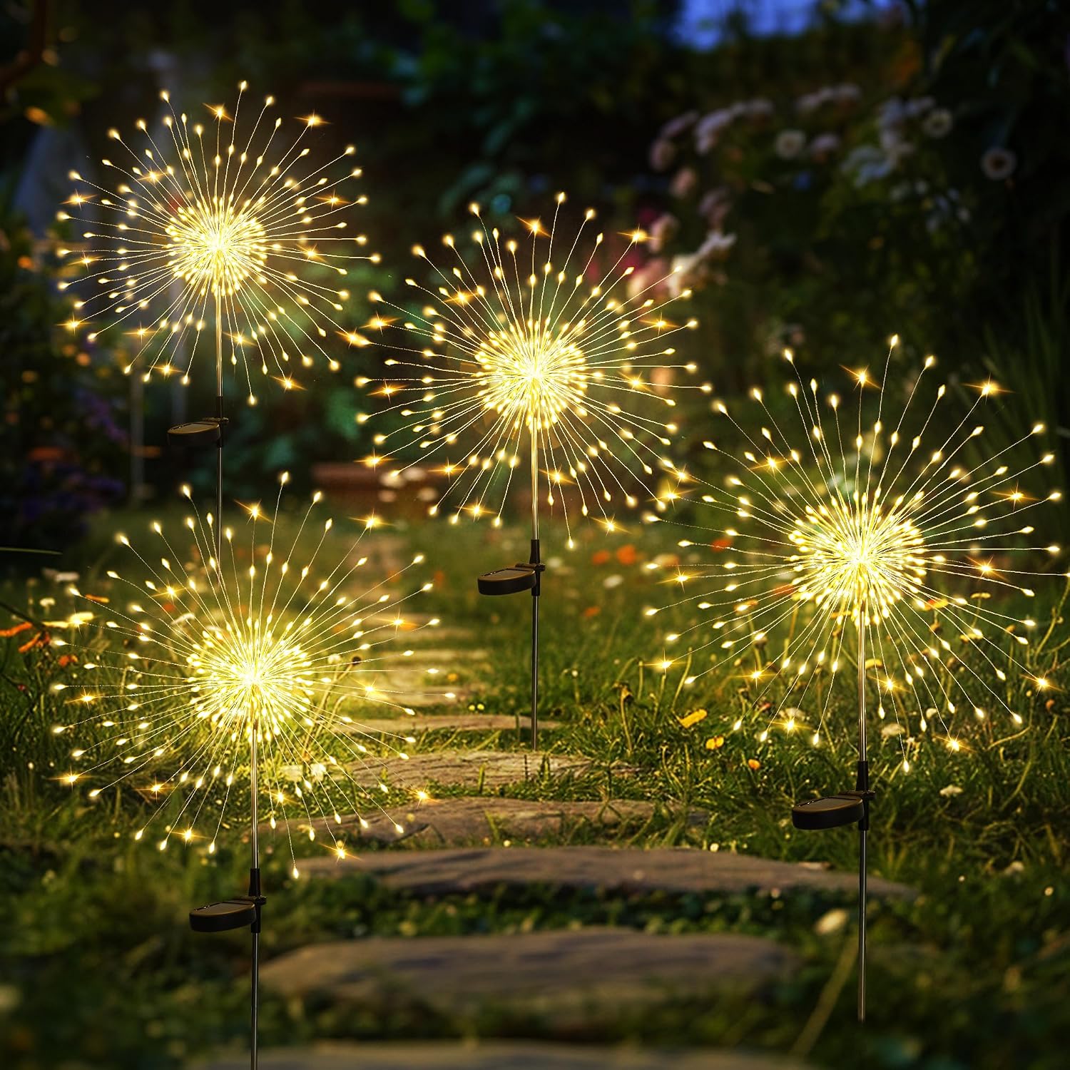 GIGALUMI Feuerwerk Solarleuchten 4 Stück