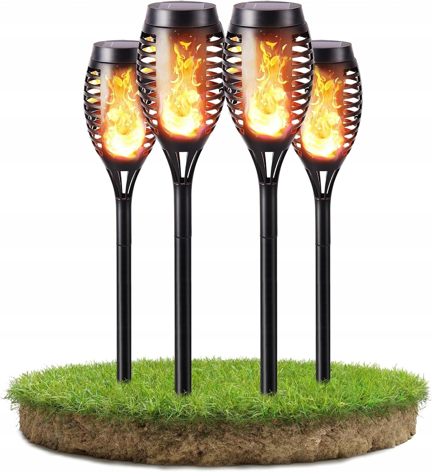 SMART LED 4 Stück Solar-Fackeln IP44