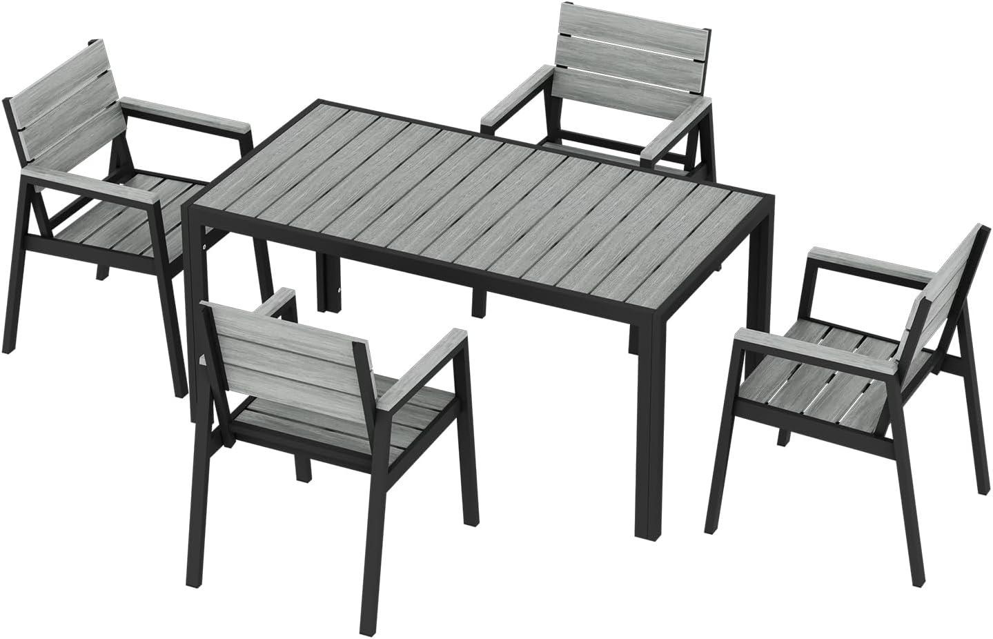 JUMMICO Esstisch 4P 150 cm Grau