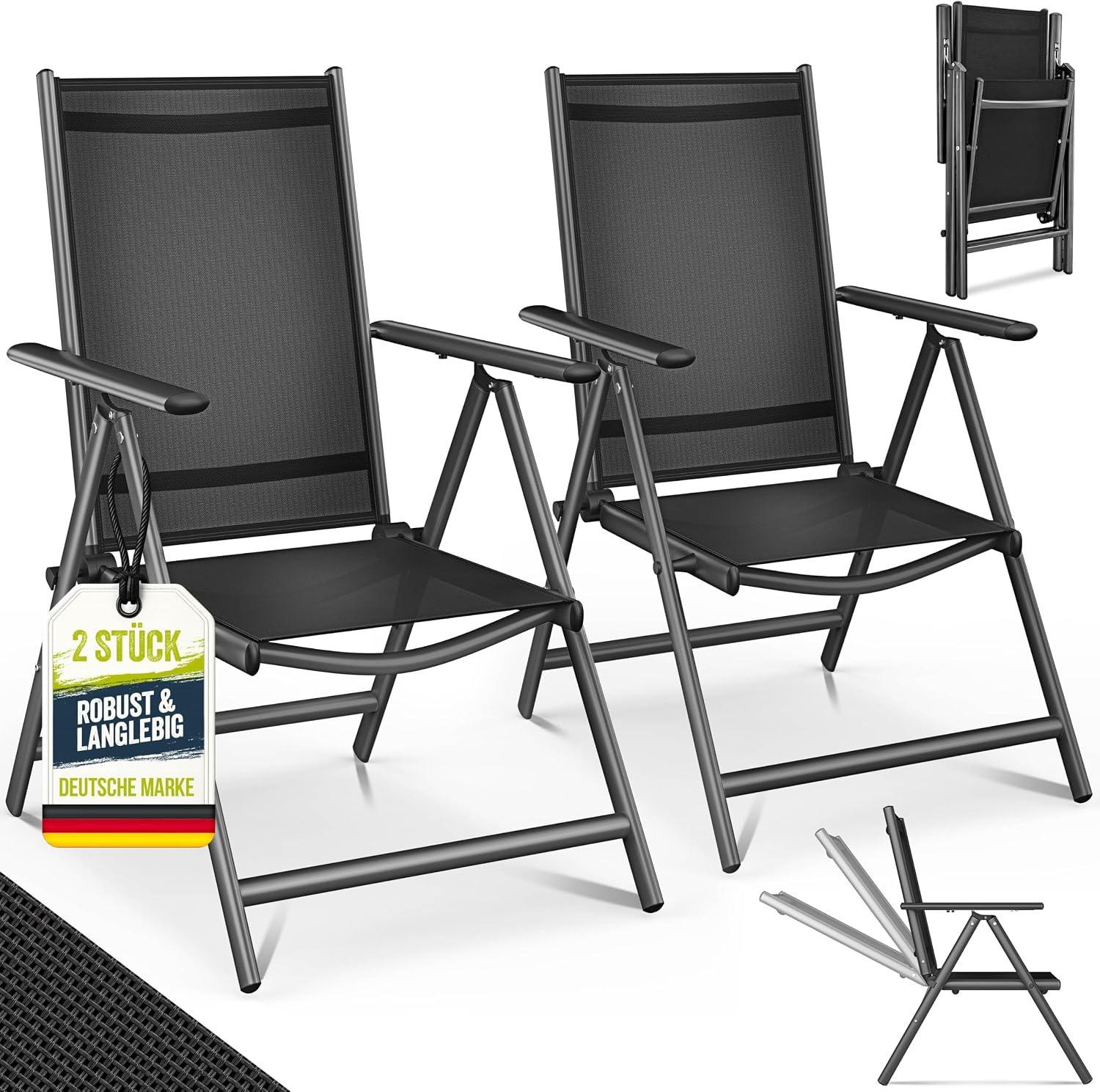 tillvex Klappstuhl 2er Anthrazit