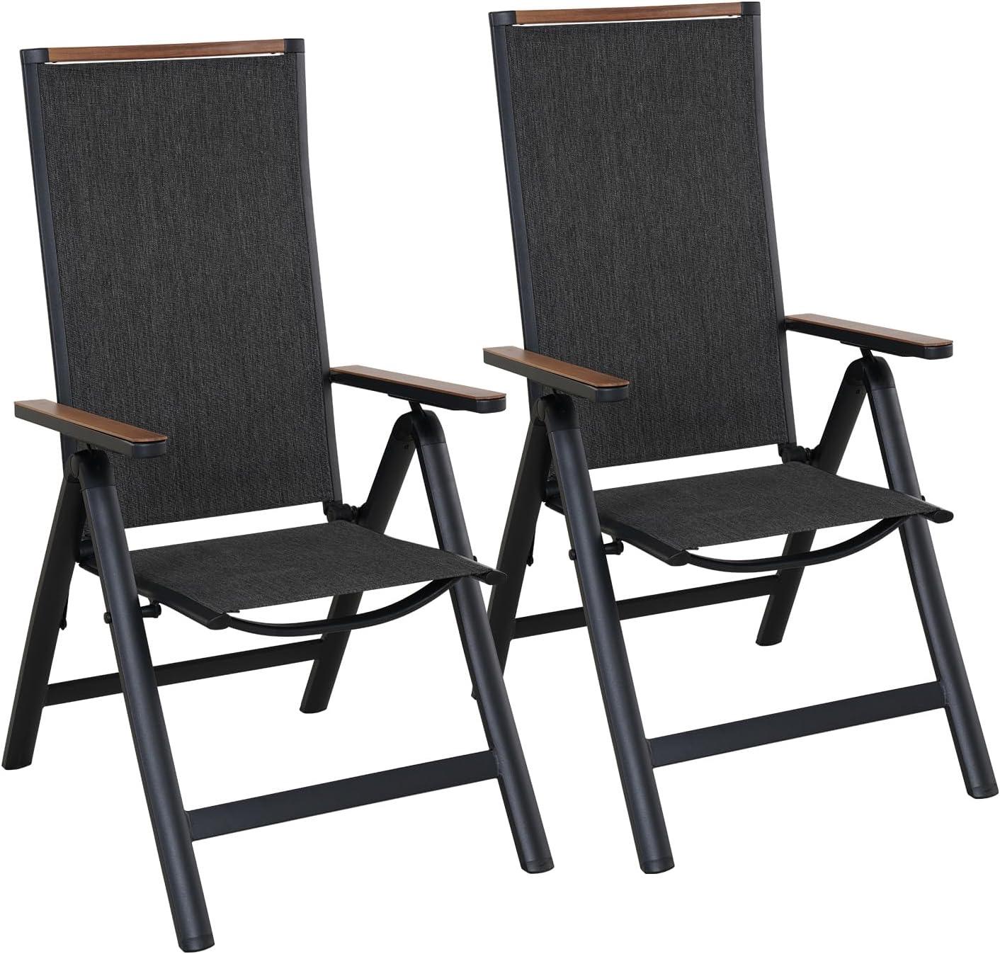 Grand patio Klappstuhl 2er Schwarz