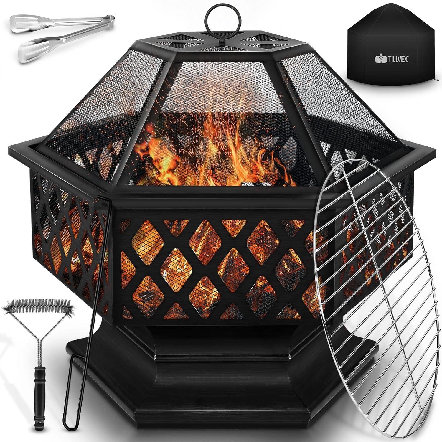 tillvex Feuerschale 4-in-1 mit Grill