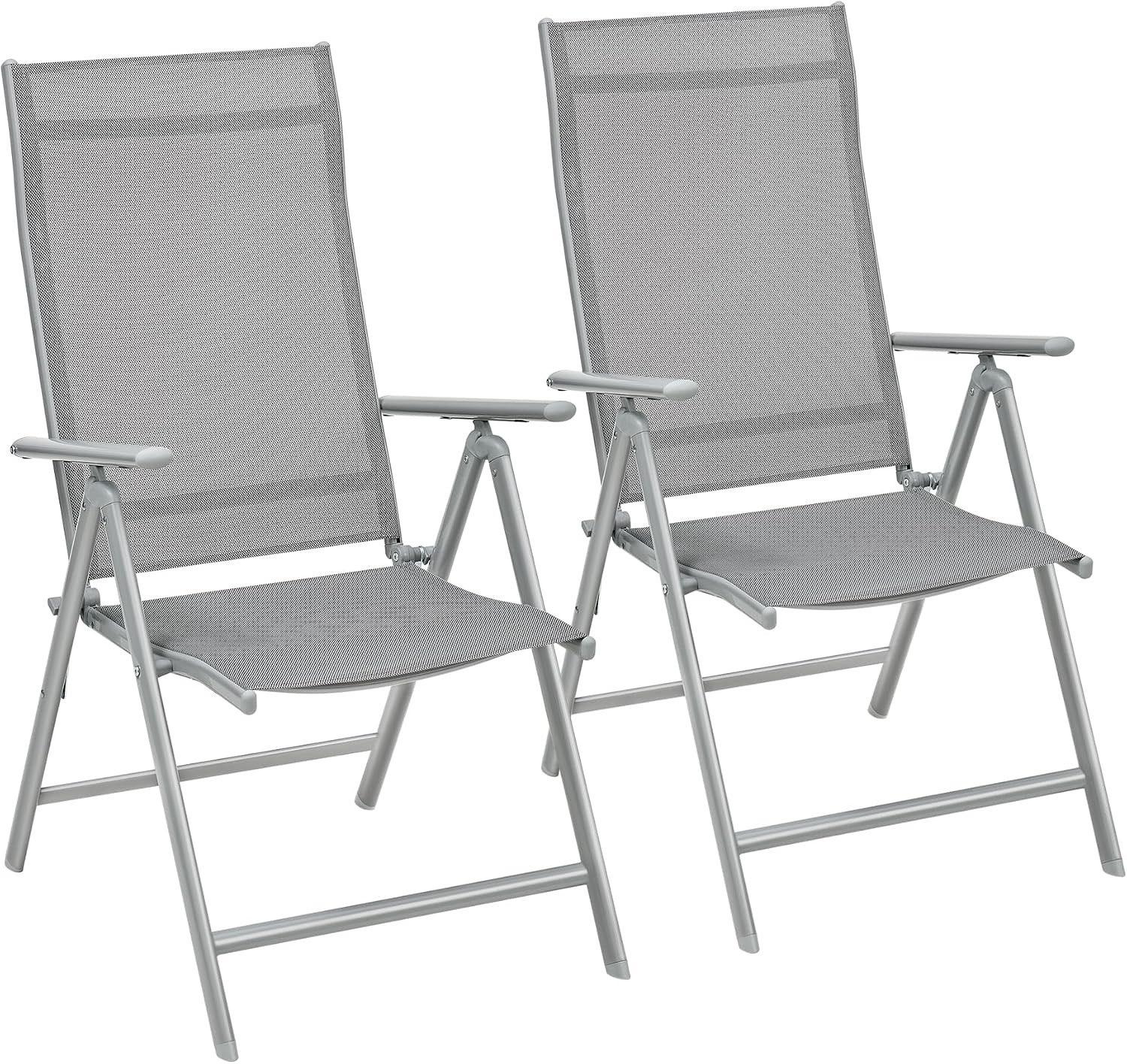 SONGMICS SONGMICS Klappstuhl 2er Grau