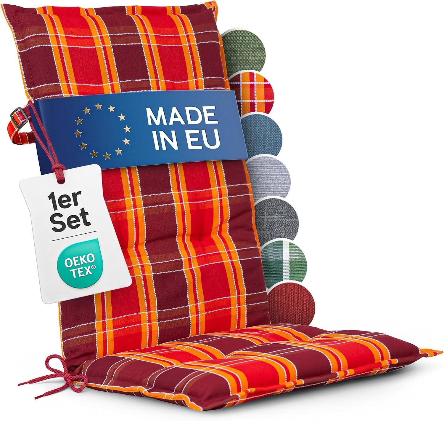 Homeoutfit24 Hochlehner Made in EU Rot-Kariert