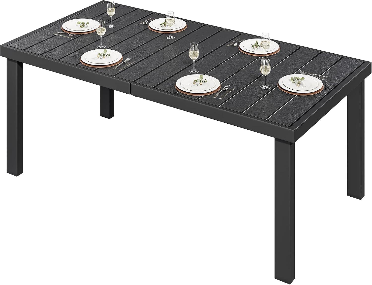 YITAHOME Gartentisch 140×90 cm