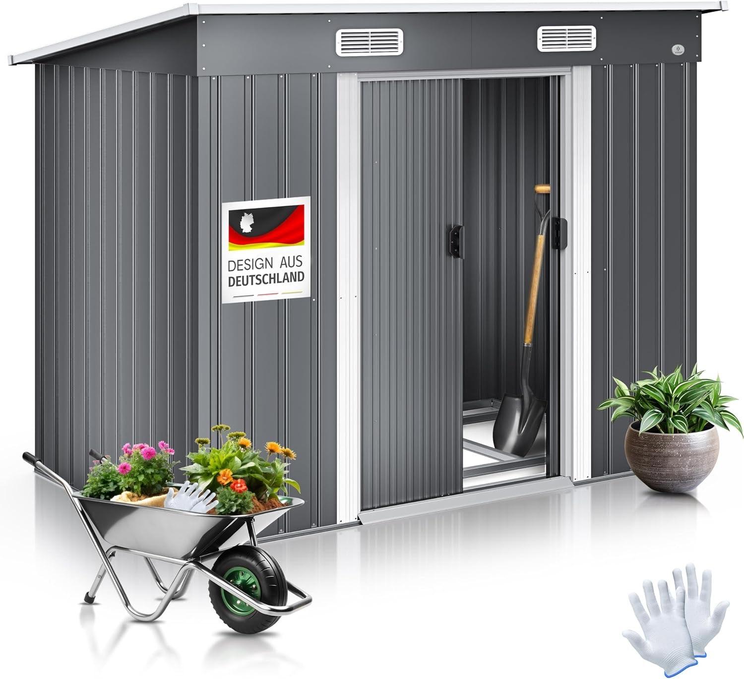 KESSER Gerätehaus L Metall 4 m³ Grau