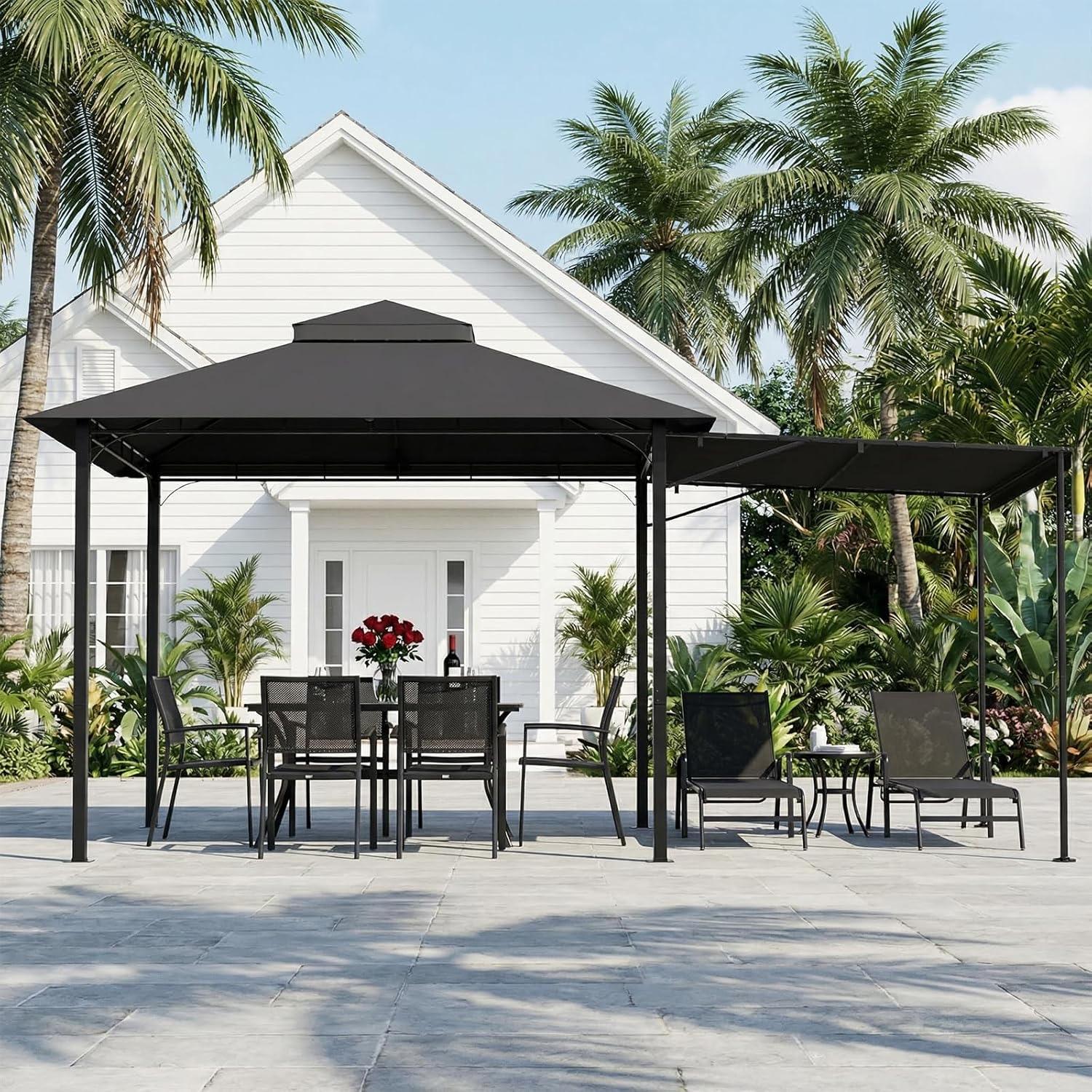 JUMMICO Pavillon 3 × 3 m ausziehbar