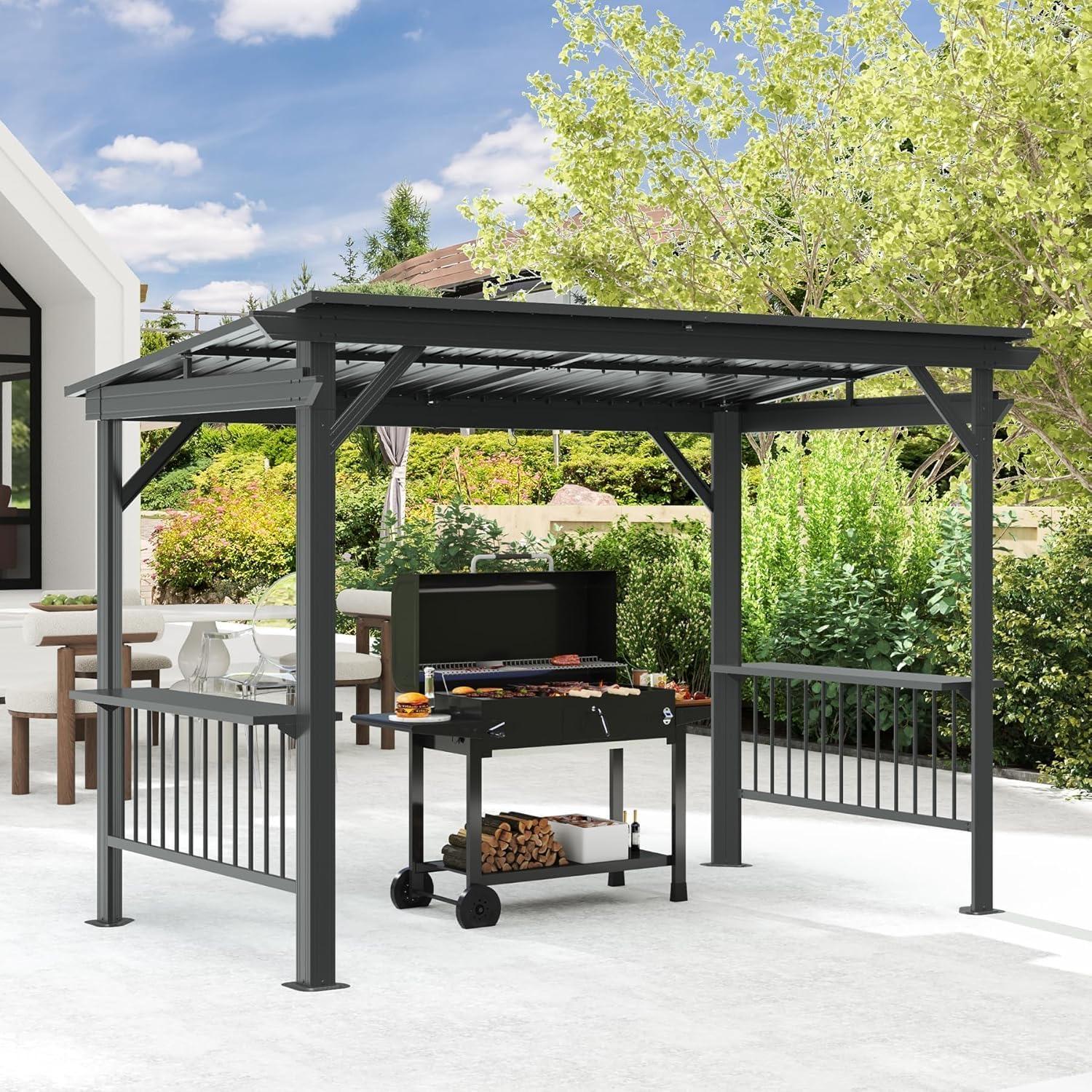 domi outdoor living Domi Grillpavillon 3,63 × 1,97 m Hardtop
