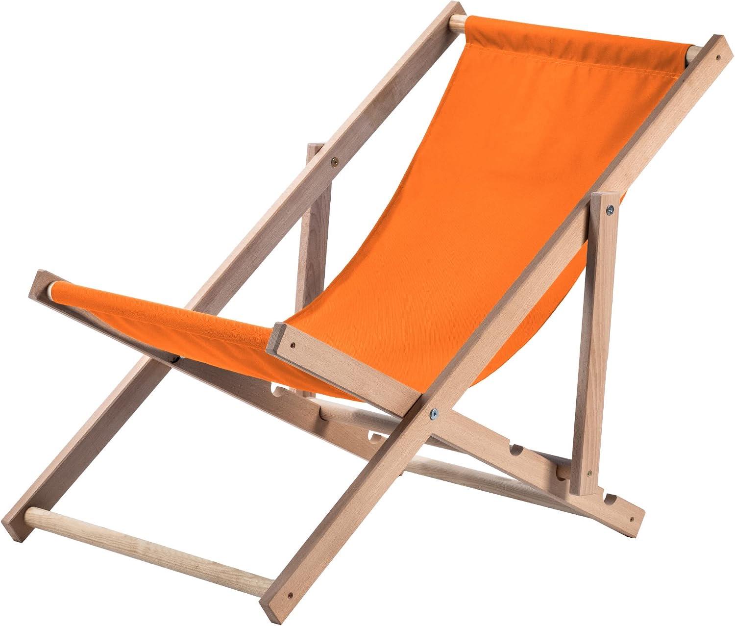 KADAX Liegestuhl Buche Orange