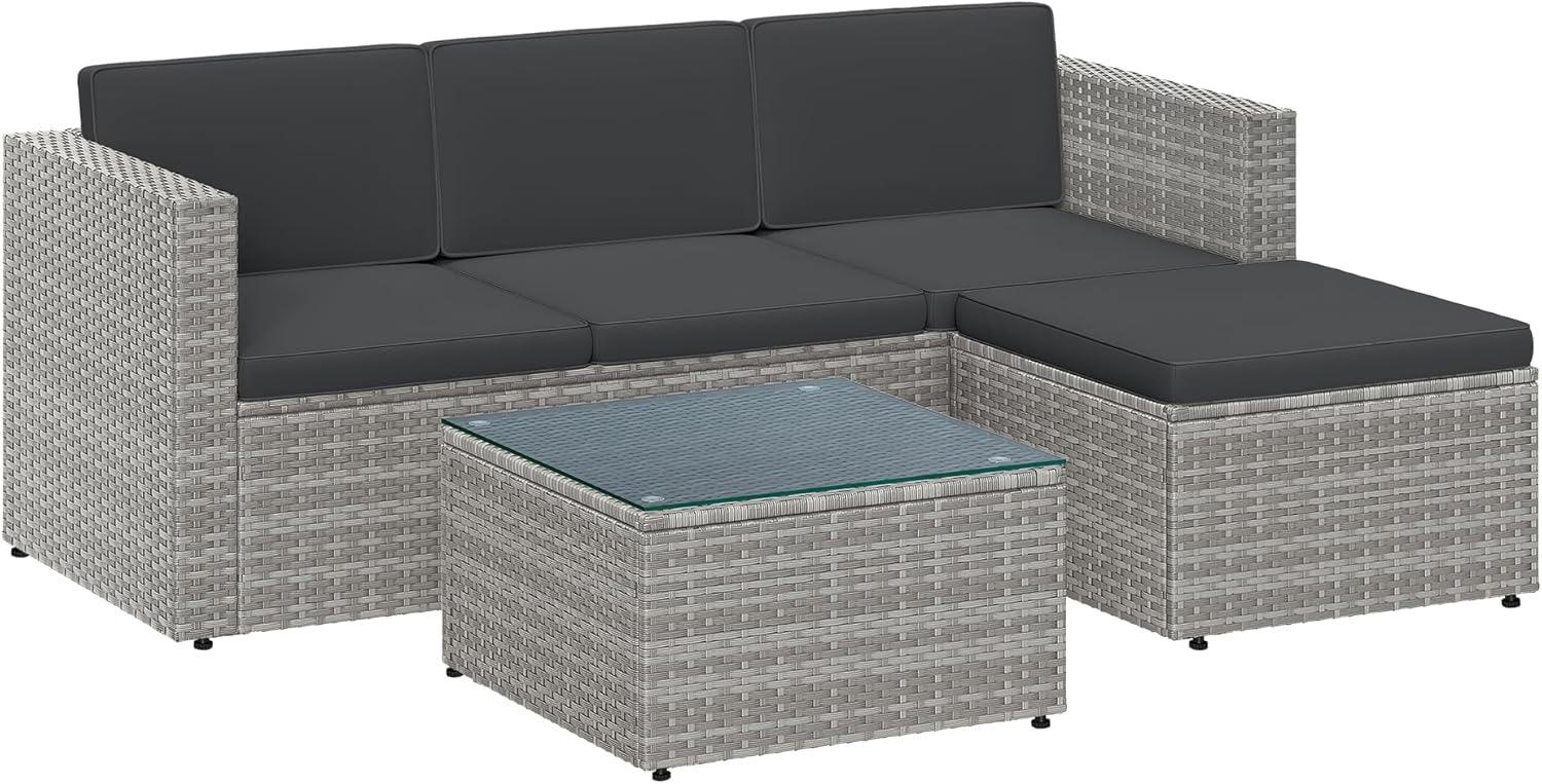 SONGMICS Ecksofa PE-Rattan