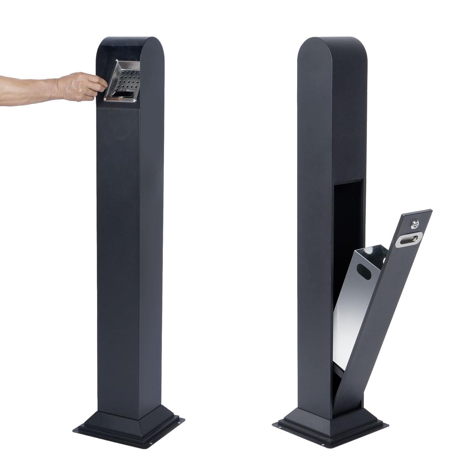 petour Edelstahl-Säule 120 cm schwarz