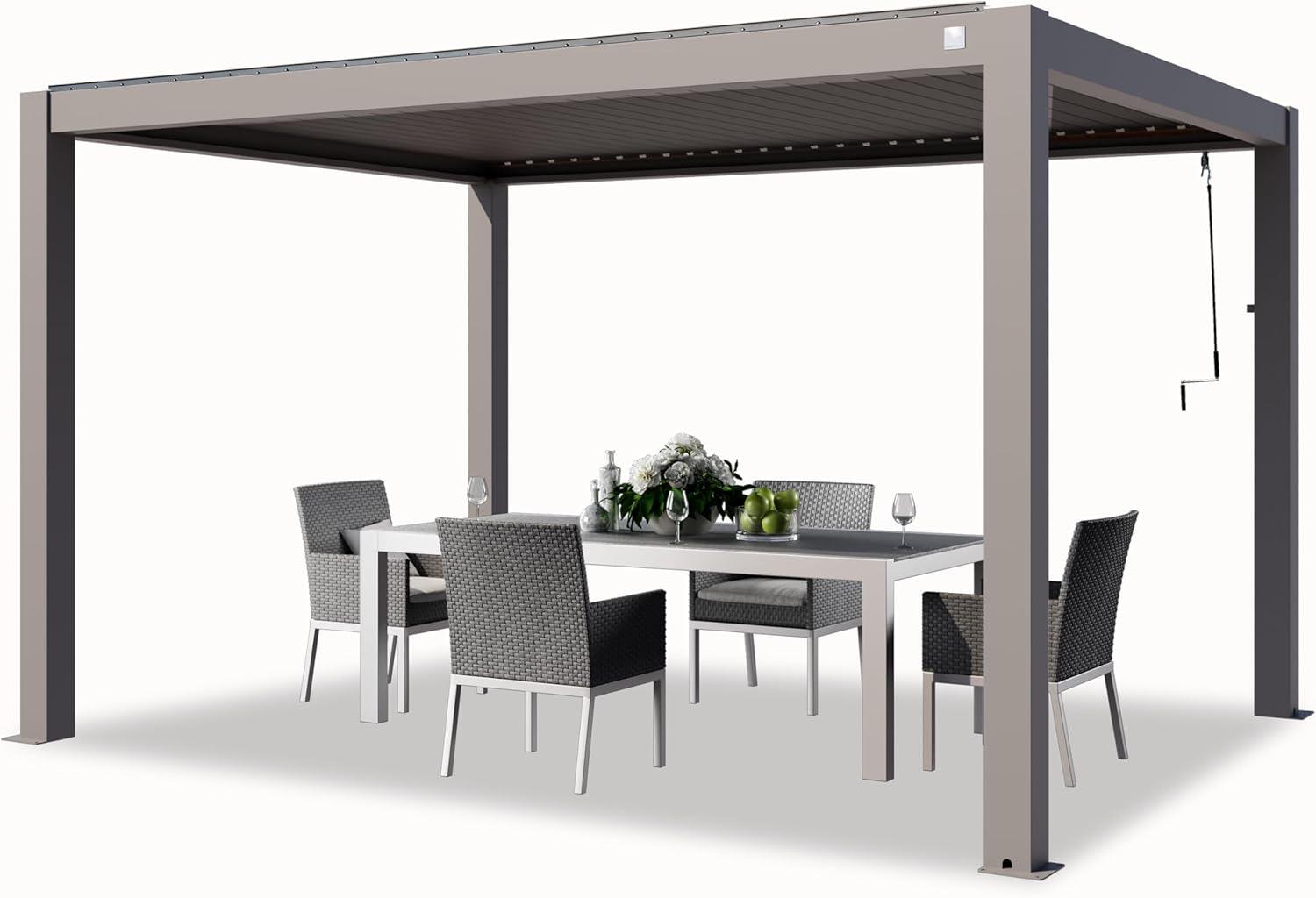 PRIMEYARD Premium 3×4 m Voll-Alu Lamellendach