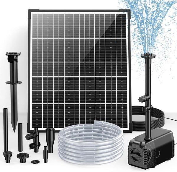 POPOSOAP 30W Solar Teichpumpe, 1500 L/h, stellbarer Durchfluss