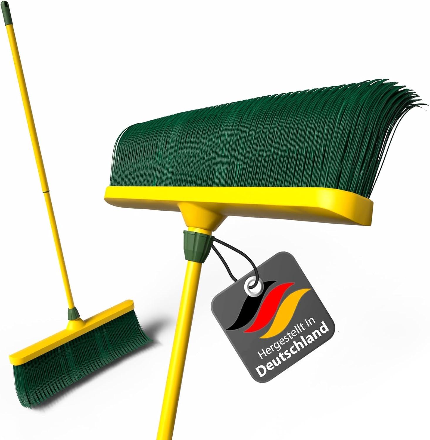 BigDean Krallenbesen XL mit Teleskopstiel gebogenen Borsten