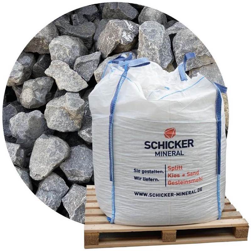Schicker Mineral Basalt anthrazit 60–120 mm (1000 kg Big Bag)