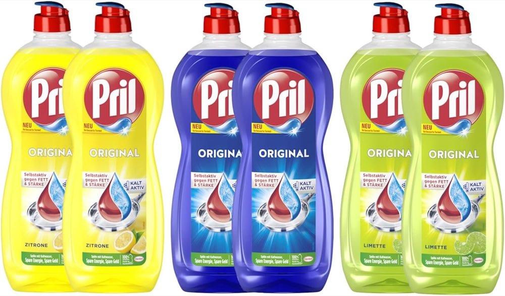 Pril Original-Set Limette/Zitrone/Original 6×675 ml