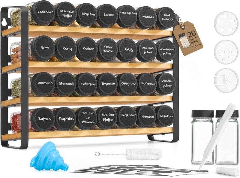 SONGMICS 4 Ebenen mit 28 Gläsern