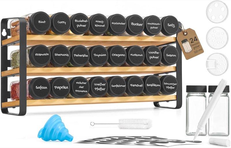 SONGMICS 3 Ebenen mit 24 Gläsern